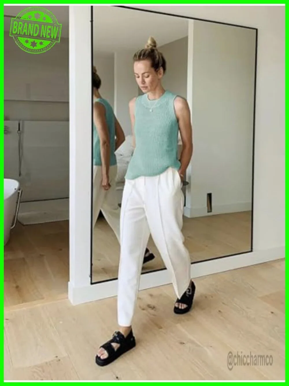 Women's Sleeveless Crochet Knit Tank Top Summer Cami Layering Piece